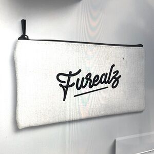 Furealz Bundle of (5) Small Reusable Canvas Zipper Puches with Funny Say…